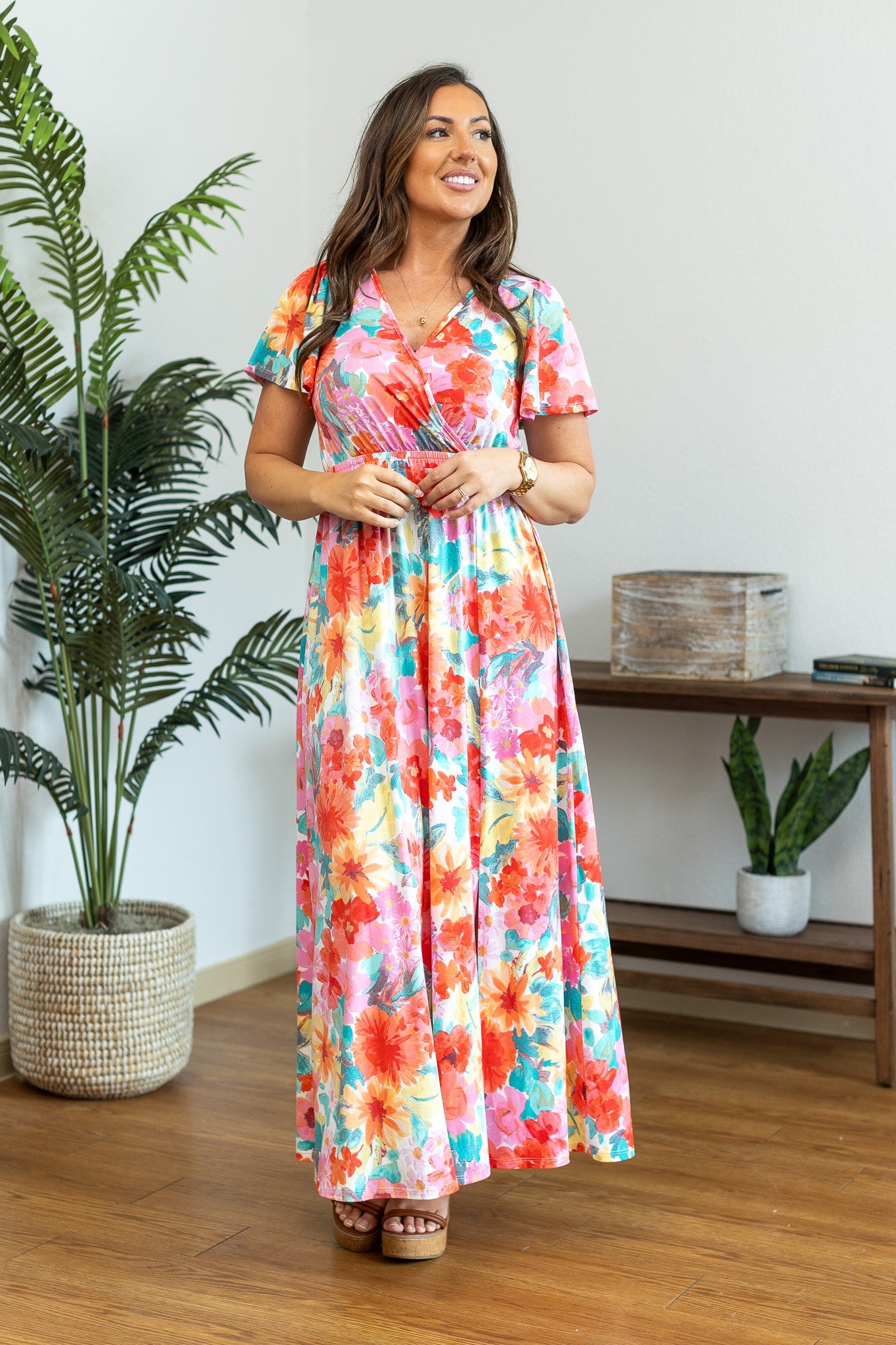 Millie Maxi Dress - Bright Floral Mix