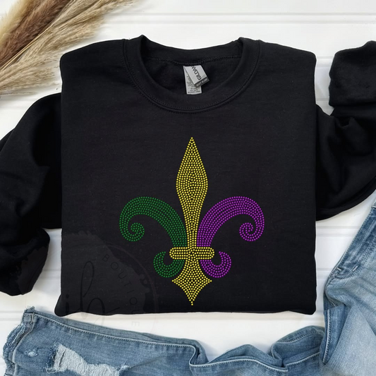 Fleur De Lis spangle SWEATSHIRT