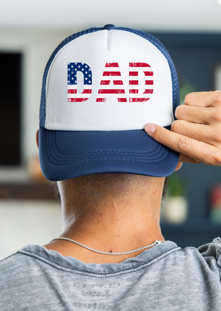 Dad USA Flag Trucker Hat