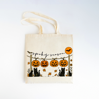 Black Cat Spooky Season Tote Bag