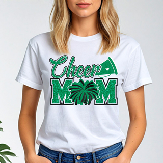 Cheer Mom Faux Glitter TShirt