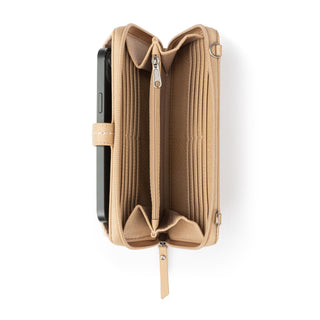 Iris Smartphone Wallet - Hand Crochet - Ecru Multi Beads