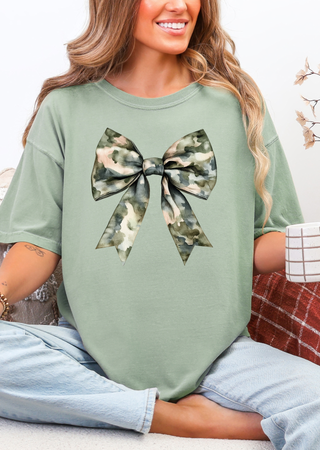 Camo Coquette Bow Tee