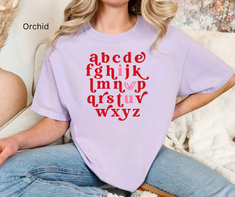 ALPHABET I love you Tee