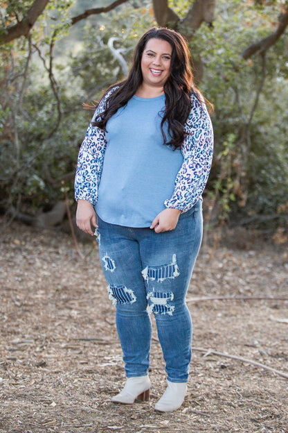 Delightfully Spotted Raglan Top