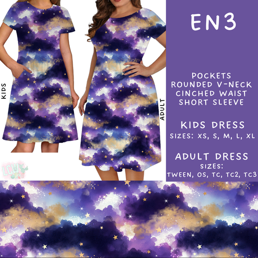 PREORDER Batch #206 - Electric Night - Closes - 9/25 - ETA early Nov - EN3 Adult & Kids Dresses