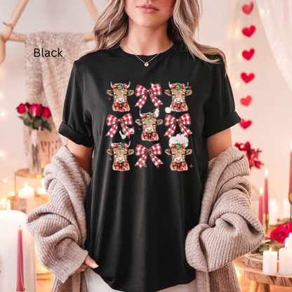 Christmas Cows & Bows Tee