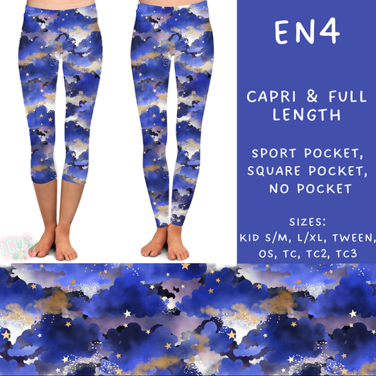 PREORDER Batch #206 - Electric Night - Closes - 9/25 - ETA early Nov - EN4 Full and Capri Length Leggings