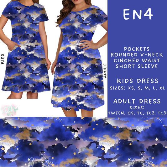 PREORDER Batch #206 - Electric Night - Closes - 9/25 - ETA early Nov - EN4 Adult & Kids Dresses