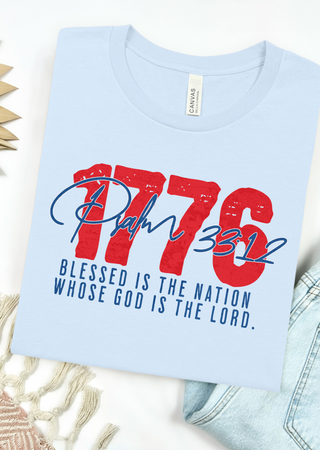 Psalms 33:12 Bella Canvas T-Shirt