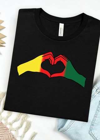 One Love,Hand Heart Bella Canvas T-Shirt