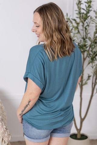 IN STOCK Sierra Pocket Top - Light Teal FINAL SALE