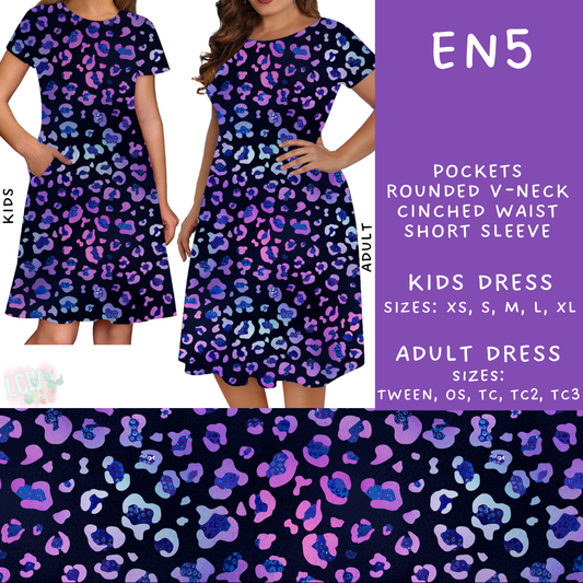 PREORDER Batch #206 - Electric Night - Closes - 9/25 - ETA early Nov - EN5 Adult & Kids Dresses