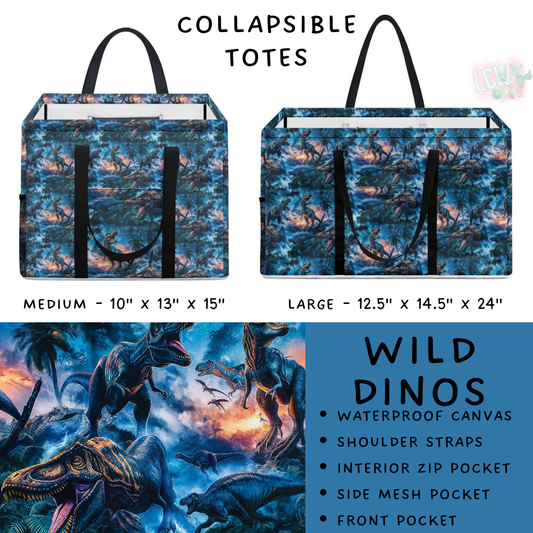 Batch #267 - Collapsible Totes - Closes 1/6 - ETA mid March - Wild Dinos Collapsible Tote