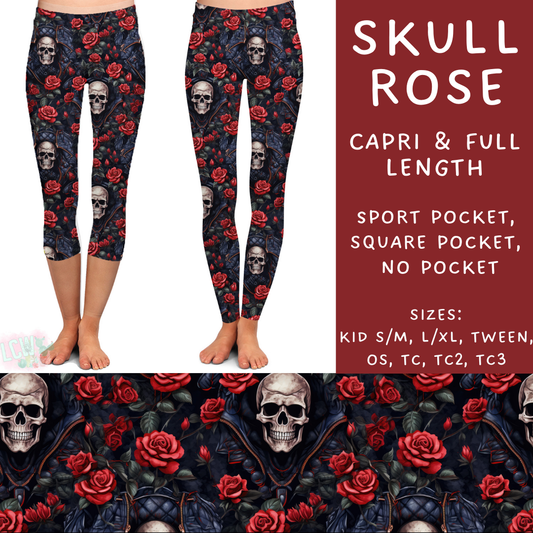 Batch #268 - November Request Run - Closes 1/10 - ETA late March - Skull Rose Full and Capri Length Leggings