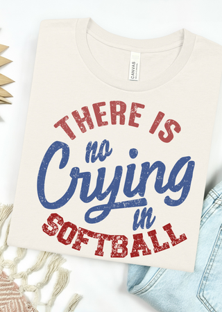 No Crying in Softball Bella Canvas T-Shirt
