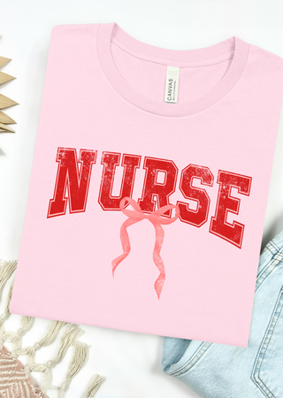 Nurse Bow Bella Canvas T-Shirt