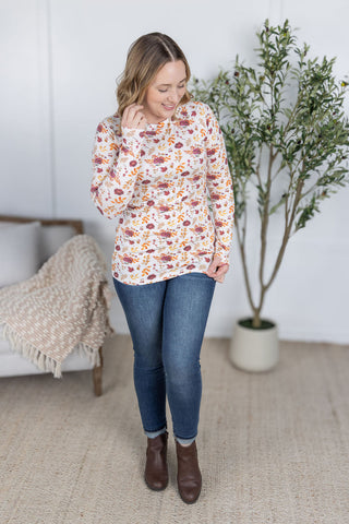 IN STOCK Blair Long Sleeve Top - Autumn Floral FINAL SALE