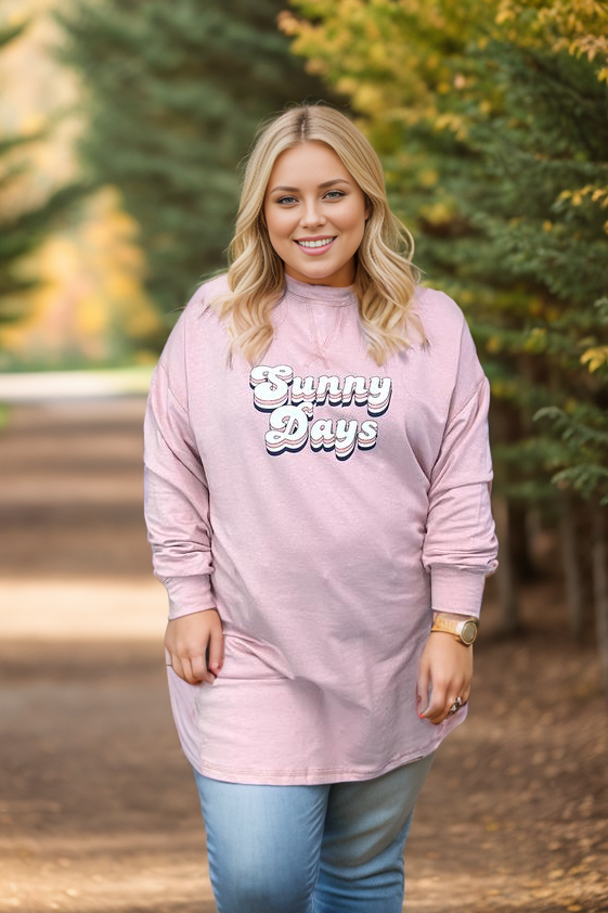 Sunny Days In Pink - Sweater Dress