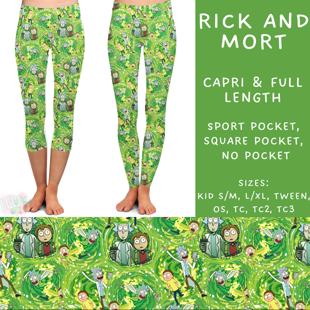 Batch #268 - November Request Run - Closes 1/10 - ETA late March - Rick And Mort Full and Capri Length Leggings