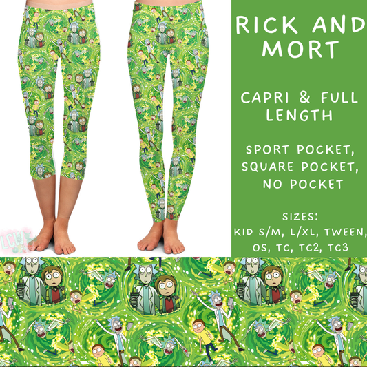 Batch #268 - November Request Run - Closes 1/10 - ETA late March - Rick And Mort Full and Capri Length Leggings