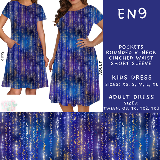 PREORDER Batch #206 - Electric Night - Closes - 9/25 - ETA early Nov - EN9 Adult & Kids Dresses