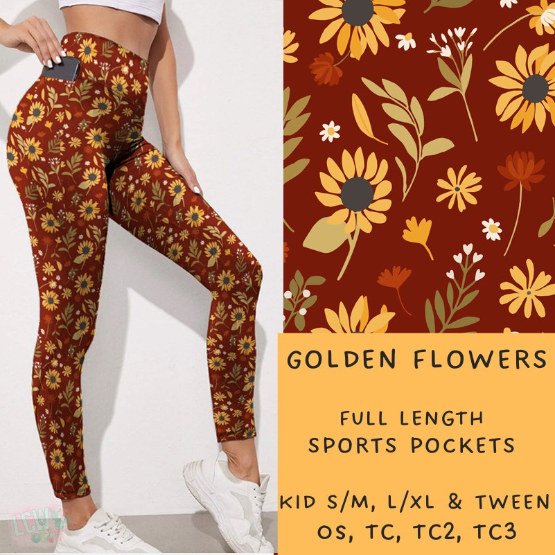 Ready To Ship - Golden Flowers