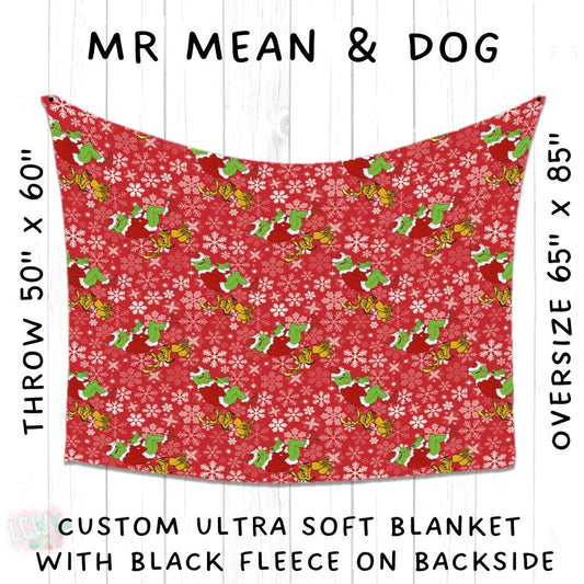 PREORDER Batch #216 - Cozy Christmas Blankets Presale - Closes 10/14 - ETA Early Dec - Mr Mean & Dog