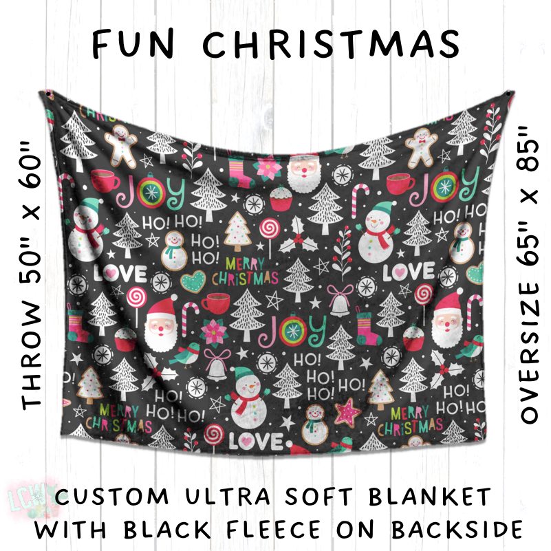 PREORDER Batch #216 - Cozy Christmas Blankets Presale - Closes 10/14 - ETA Early Dec - Fun Christmas