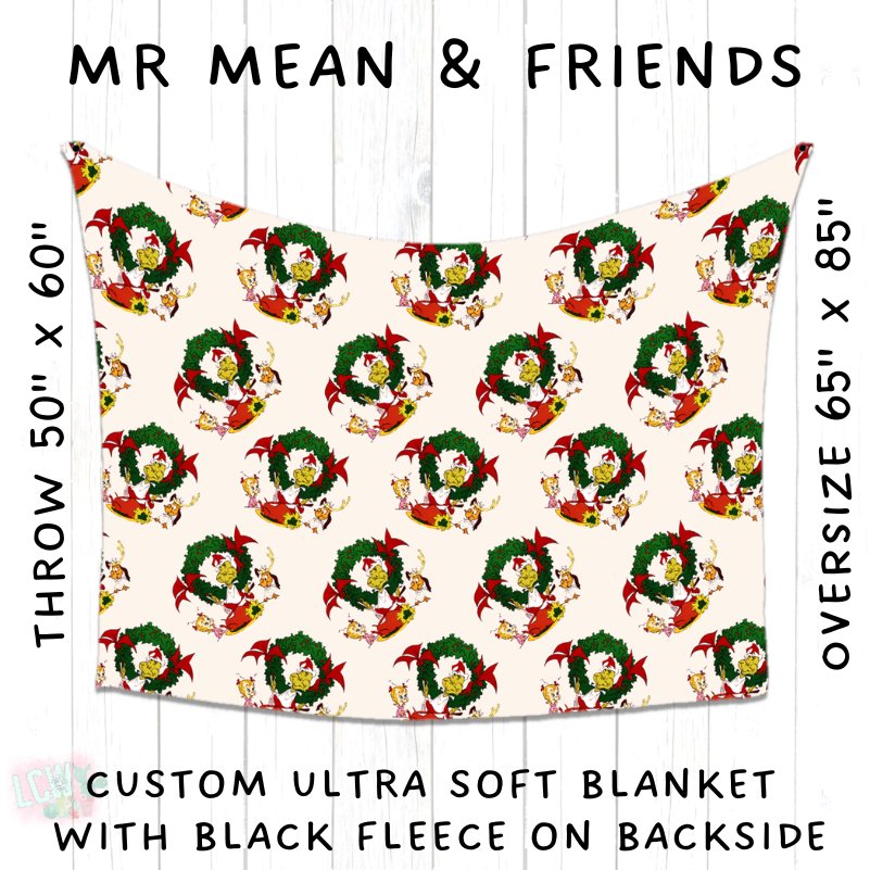 PREORDER Batch #216 - Cozy Christmas Blankets Presale - Closes 10/14 - ETA Early Dec - Mr Mean & Friends