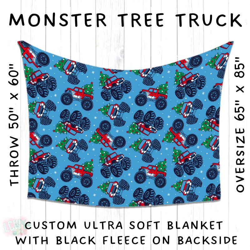 PREORDER Batch #216 - Cozy Christmas Blankets Presale - Closes 10/14 - ETA Early Dec - Monster Tree Truck