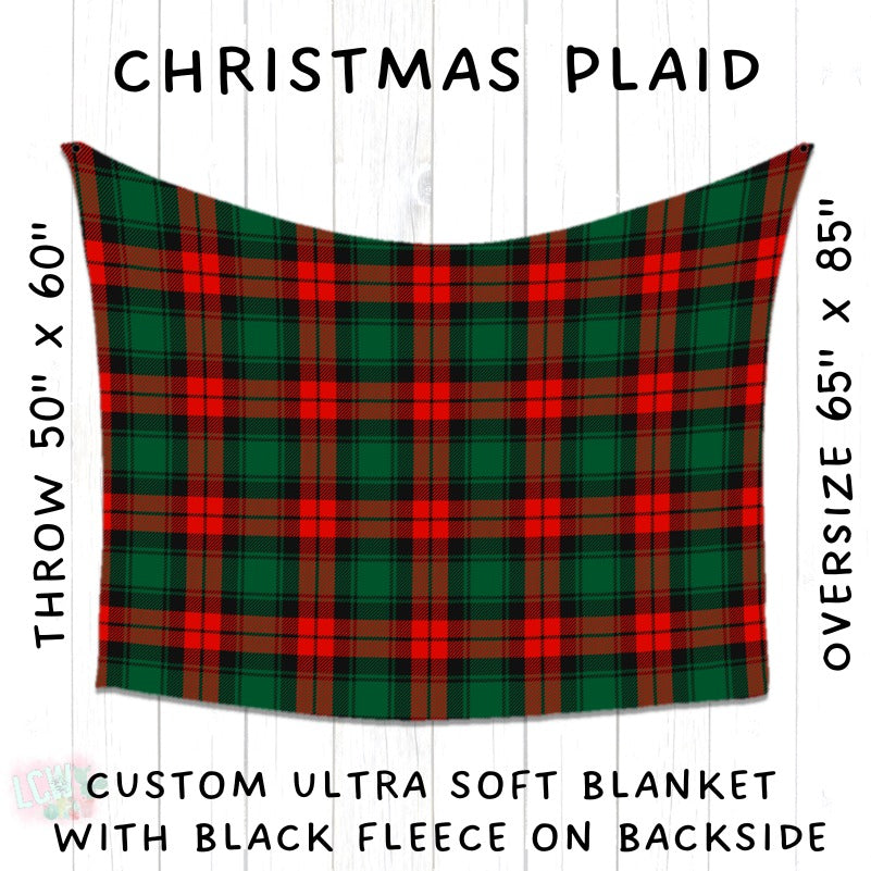 PREORDER Batch #216 - Cozy Christmas Blankets Presale - Closes 10/14 - ETA Early Dec - Christmas Plaid