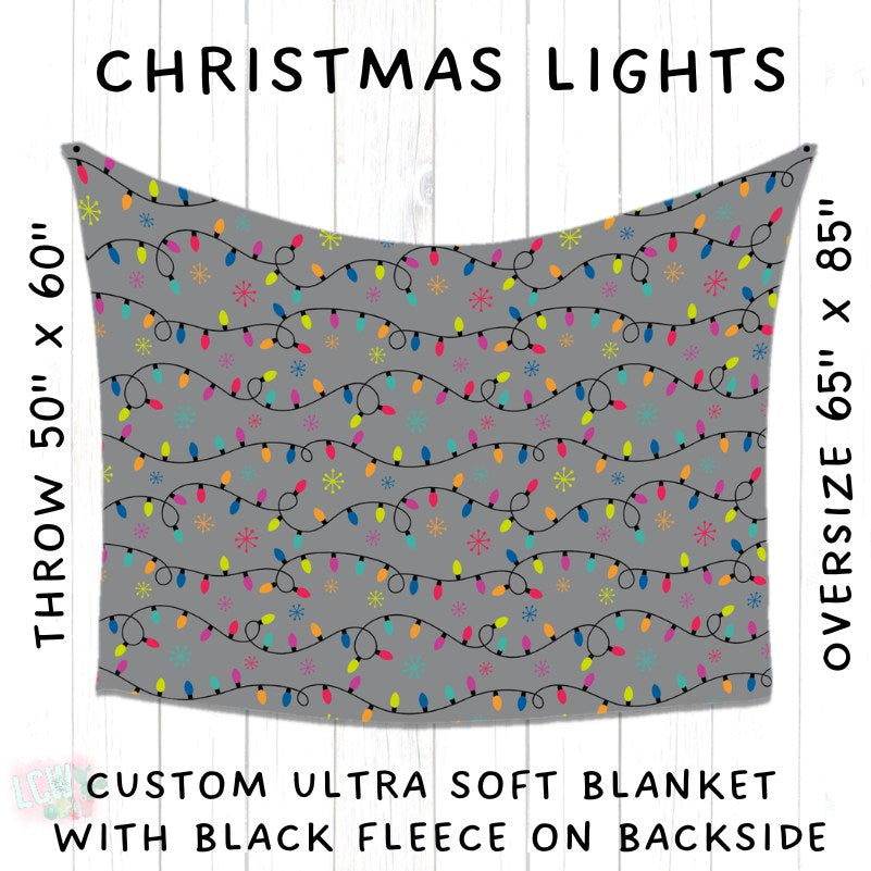 PREORDER Batch #216 - Cozy Christmas Blankets Presale - Closes 10/14 - ETA Early Dec - Christmas Lights