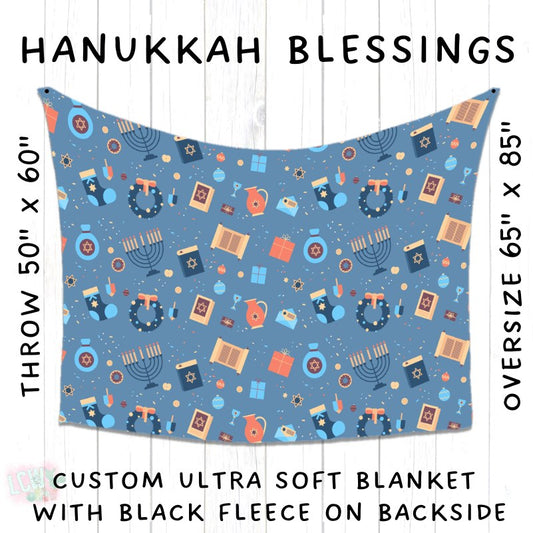 PREORDER Batch #216 - Cozy Christmas Blankets Presale - Closes 10/14 - ETA Early Dec - Hanukkah Blessings