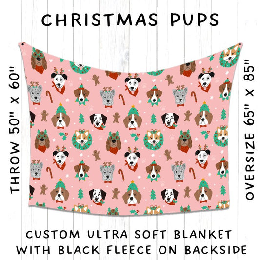 PREORDER Batch #216 - Cozy Christmas Blankets Presale - Closes 10/14 - ETA Early Dec - Christmas Pups