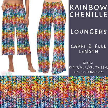 Batch #268 - November Request Run - Closes 1/10 - ETA late March - Rainbow Chenille Capri and Full Length Loungers