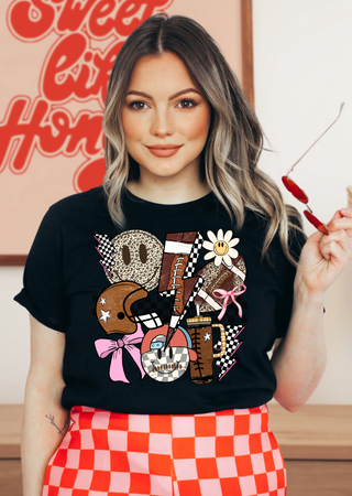 Retro Groovy Football Tee/Sweatshirt