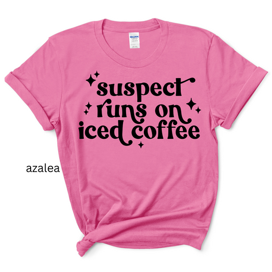 Suspect runs on iced coffee Tee