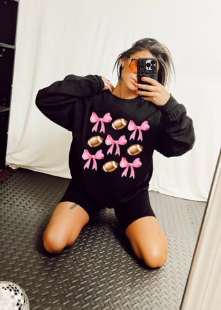 Football & Bows Bella Canvas T-Shirt