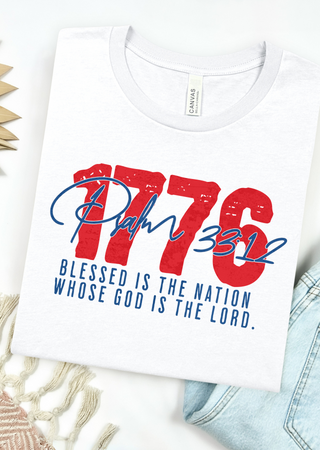 Psalms 33:12 Bella Canvas T-Shirt