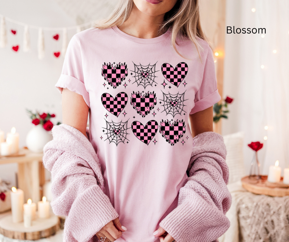 Hearts in a Web Tee