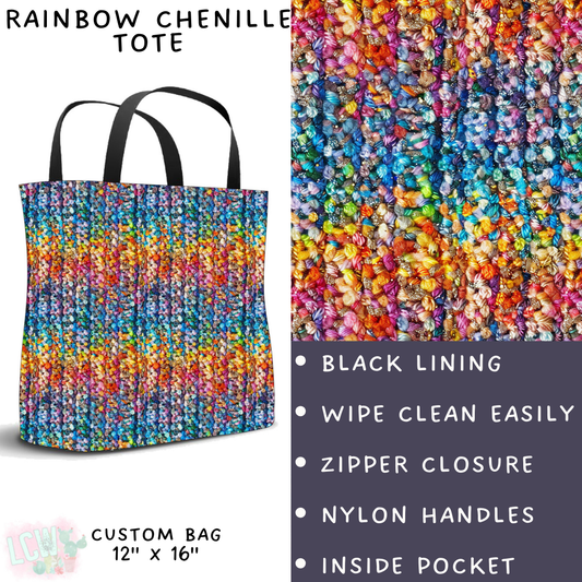 Batch #268 - November Request Run - Closes 1/10 - ETA late March - Rainbow Chenille Tote