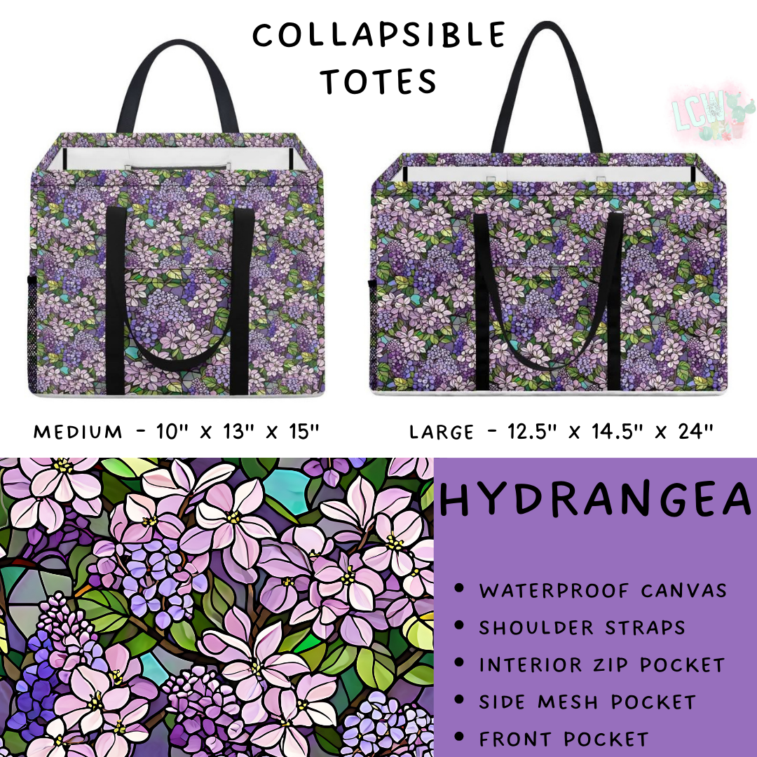 Batch #267 - Collapsible Totes - Closes 1/6 - ETA mid March - Hydrangea Collapsible Tote