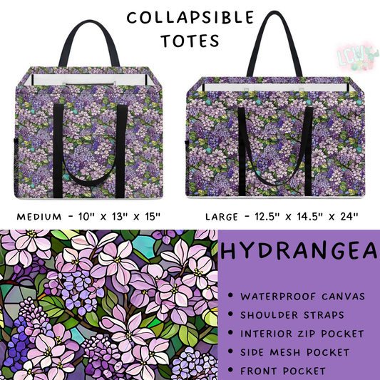 Batch #267 - Collapsible Totes - Closes 1/6 - ETA mid March - Hydrangea Collapsible Tote