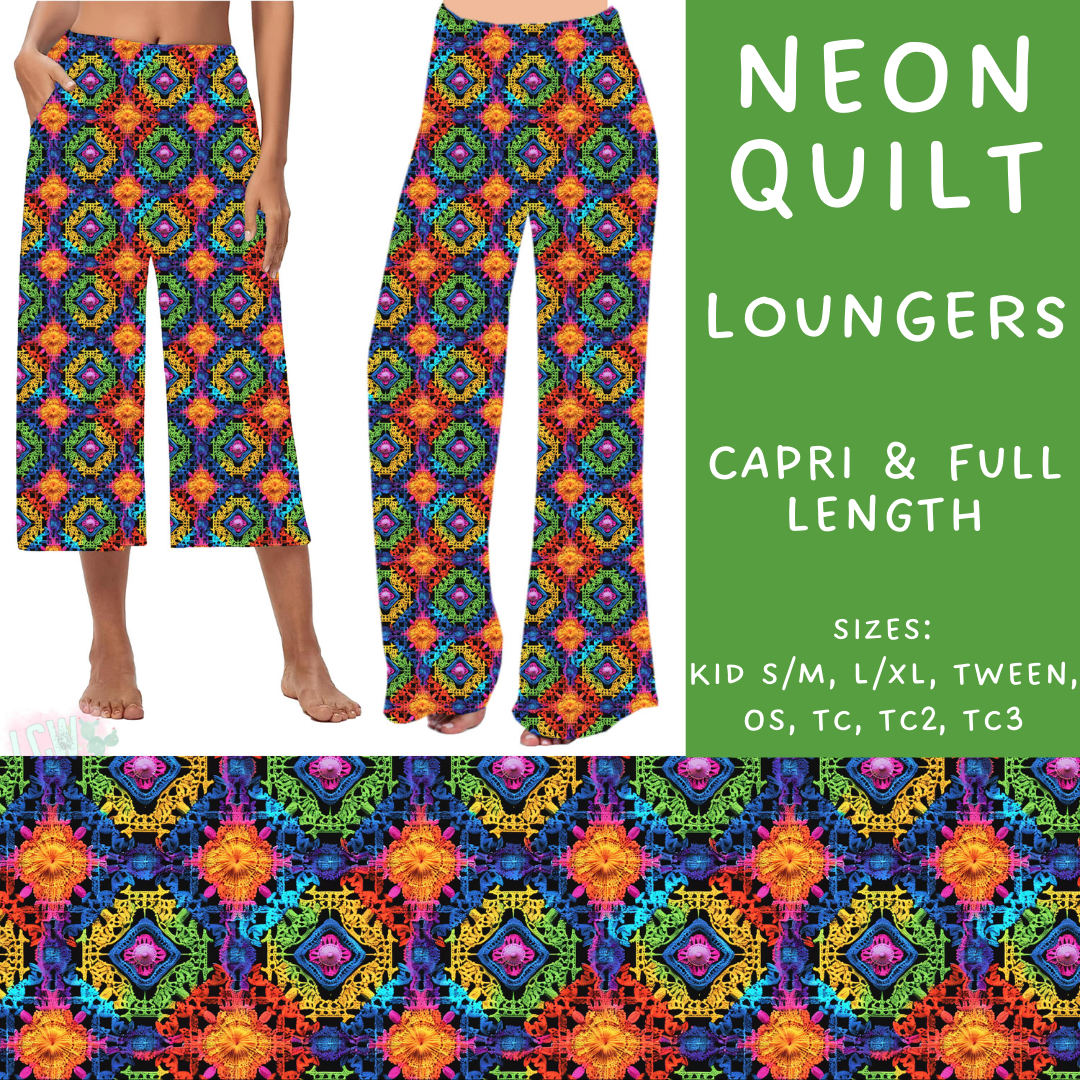 Batch #268 - November Request Run - Closes 1/10 - ETA late March - Neon Quilt Capri and Full Length Loungers