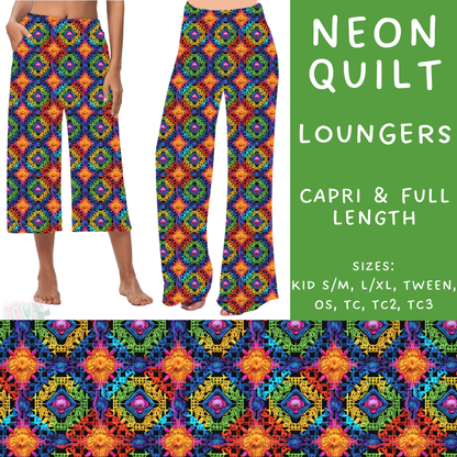 Batch #268 - November Request Run - Closes 1/10 - ETA late March - Neon Quilt Capri and Full Length Loungers