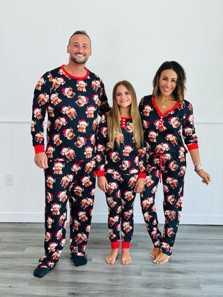 Matching Family Christmas Pajamas in Santa Cow