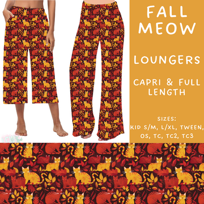 PREORDER Batch #204 - Hello Fall - Closes 9/20 - ETA early Nov - Fall Meow Capri and Full Length Loungers