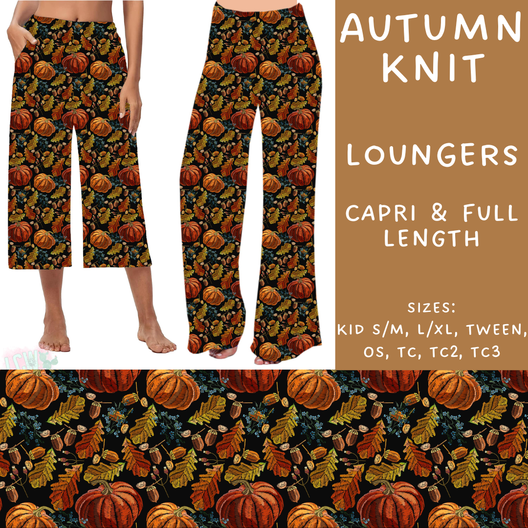 PREORDER Batch #204 - Hello Fall - Closes 9/20 - ETA early Nov - Autumn Knit Capri and Full Length Loungers