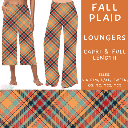 PREORDER Batch #204 - Hello Fall - Closes 9/20 - ETA early Nov - Fall Plaid Capri and Full Length Loungers